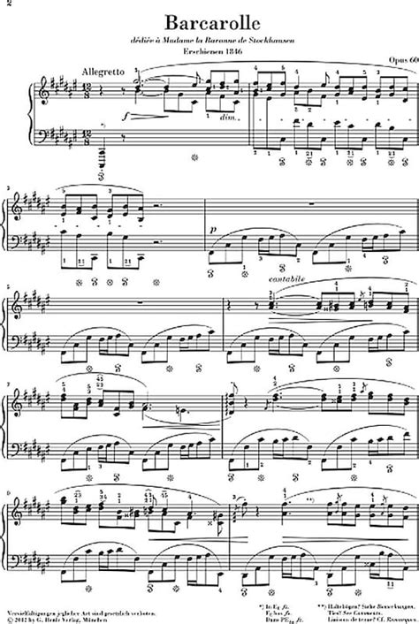 Frederic Chopin Barcarolle In F Sharp Major Op 60 Piano Reverb