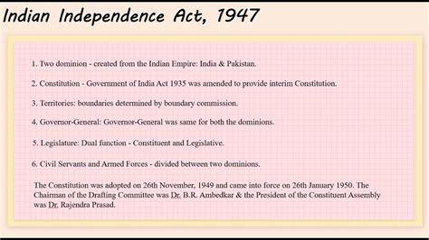 Indian Independence Act 1947 YouTube