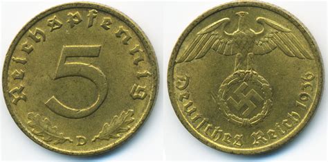 Drittes Reich Reichspfennig D Kupfer Aluminium Fast Vorz Glich