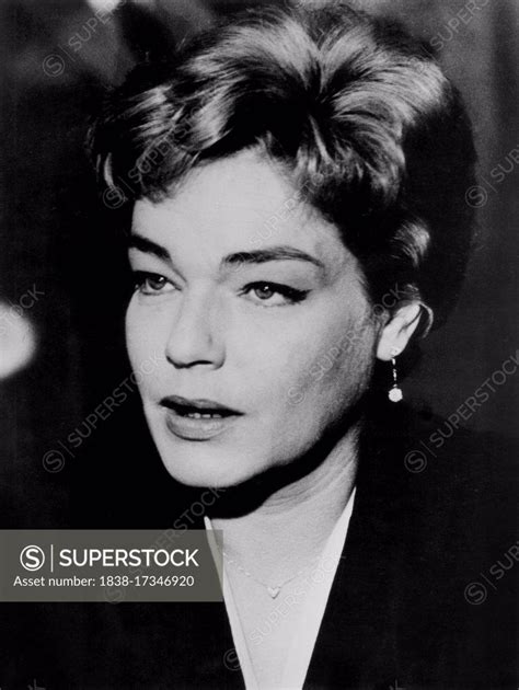 Simone Signoret Head And Shoulders Portrait For The French Film Naked Autumn French Les