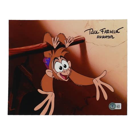 Rick Farmiloe Signed Aladdin 8x10 Photo Inscribed Animator Beckett