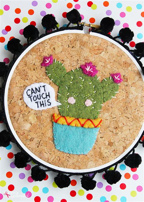 Cactus Embroidery Pattern and DIY Tutorial - FREE download