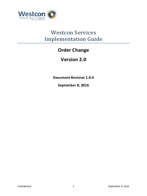 Fillable Online Implementation Guide Order Change Version 2 0 Fax