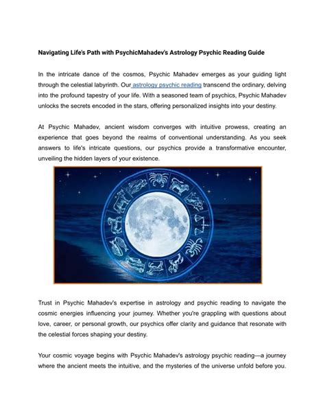 PPT Navigating Life S Path With PsychicMahadev S Astrology Psychic