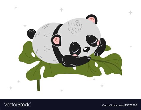 Cute Panda Sleep Royalty Free Vector Image VectorStock