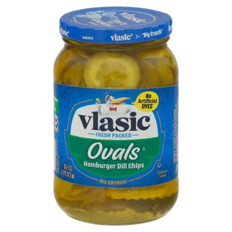 Vlasic® Ovals® Hamburger Dill Pickle Chips 16 Fl Oz Frys Food Stores