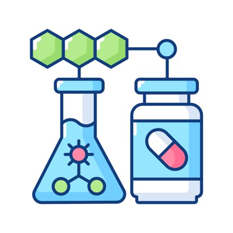 Pharmaceutical Generic Thin Outline Color icon