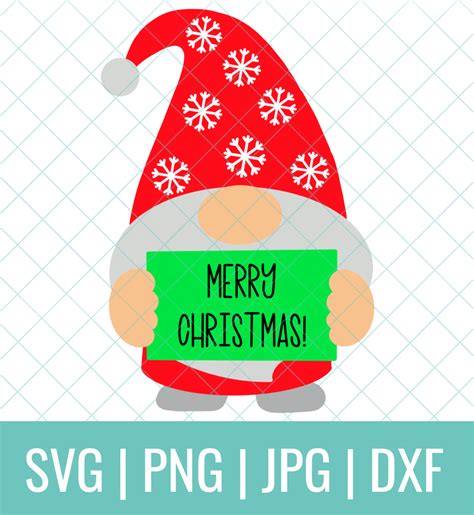 Merry Christmas svg File for Cricut Silhouette,Instant download Gnome ...