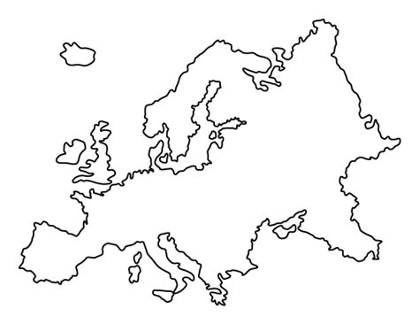 Printable Europe Template | Europe map printable, Europe map, Europe