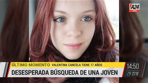 Desesperada búsqueda de Valentina Cancela una joven de 17 años en