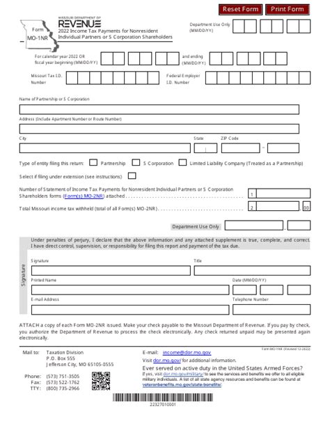 Missouri Tax Forms And Templates Pdf Download Fill And Print For Free