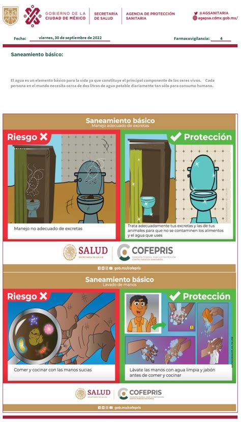 Recomendaciones Sanitarias En Saneamiento B Sico De Septiembre De