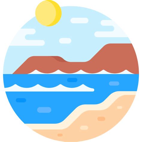 Coast Detailed Flat Circular Flat Icon