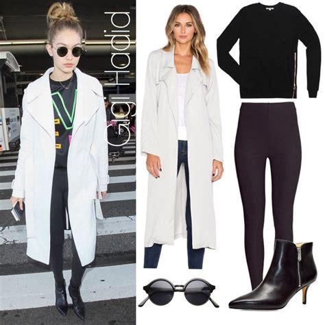 Athleisure Aesthetic Gigi Hadids White Trench Sweatshirt And