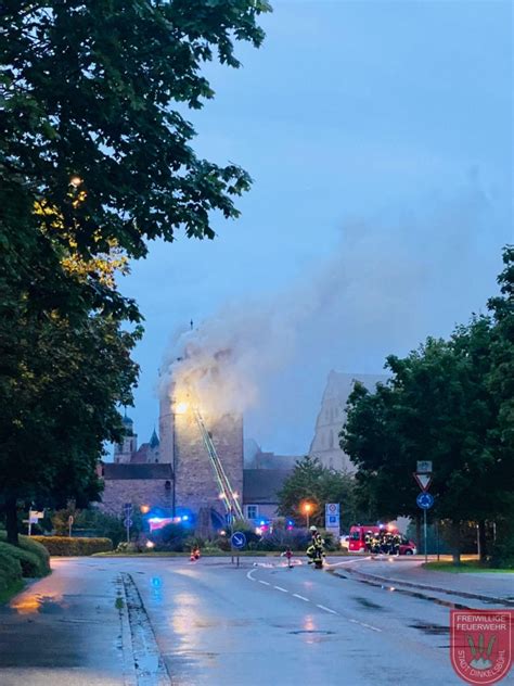 Brand Eines Historischen Turms Einsatzbericht Dinkelsb Hl