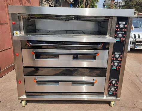 Triple Decks Pizza Stone Base Electric Gas Deck Oven At Rs In