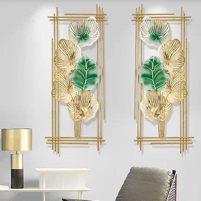 Modern 3D Hollow Out Ginkgo Leaves Wall Decor Home Metal Round Wall Art