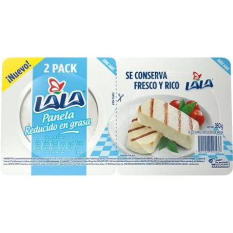 Queso Panela Lala Reducido En Grasa Paquete De 2 Pzas De 180 G C U