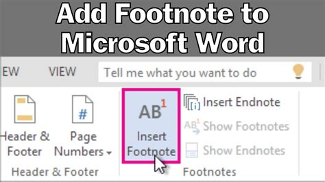 How To Add A Footnote To Microsoft Word How To Insert Footnotes And Endnotes In Microsoft Word