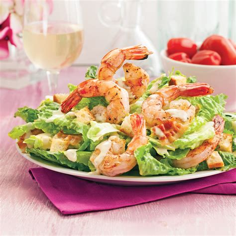 Salade César Aux Crevettes Grillés Et Zestes De Lime Les Recettes De Caty