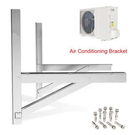 1 Pair Air Conditioning Wall Mount Bracket Ss201 Ductless Split Hanging Rack Ebay