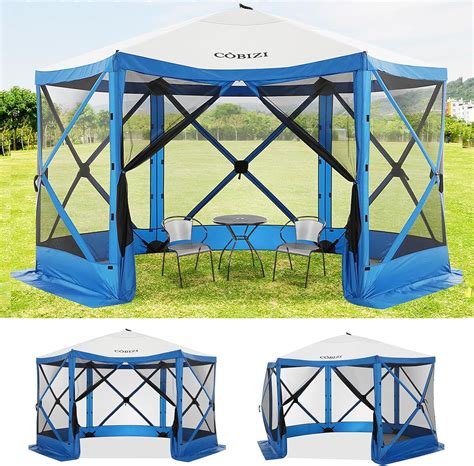 Cobizi Pop Up Gazebo Screen Tent Screen House For Camping 12x12 Screen Room With Mosquito