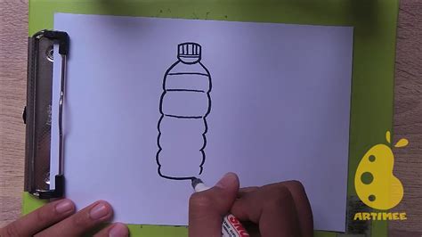 How To Draw Water Bottle Step By Step Youtube