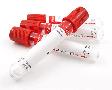 Red Topplain Tubes Vacuum Blood Collection Tubes