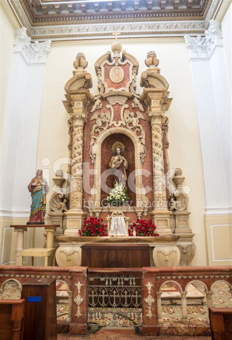 Old Altar Inside AN Old Catholic Church stock photos - FreeImages.com