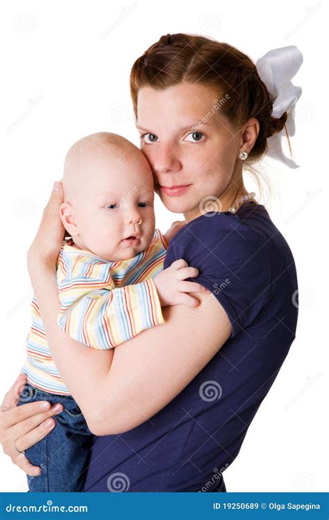 Mother Holding Baby Stock Image Image Of Cute Beauty 19250689