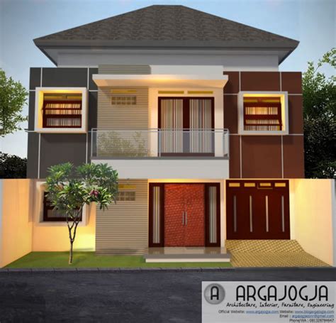 Desain Fasad Modern Minimalis 2 Lantai Lebar 12 M Argajogja S Blog