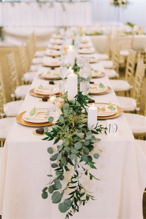 Trendy Greenery Wedding Centerpieces With Candles Chicwedd