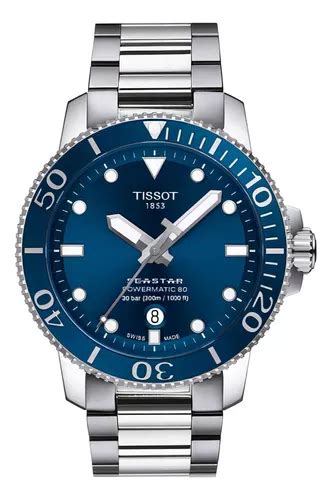 Reloj Hombre Tissot Seastar Automatic Acero Azul Mercadolibre