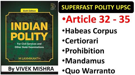 Article Types Of Writs Fundamental Rights Indian Polity M