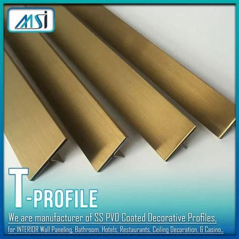 T Profile Stainless Steel Inlay Patti Profiles For Construction At Rs