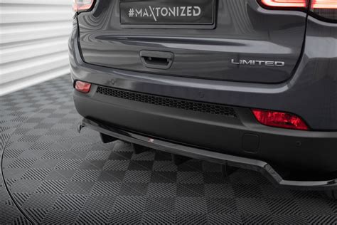 Maxton Design Central Rear Splitter With Vertical Bars Jeep Compass