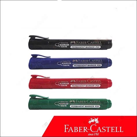 Faber Castell Permanent Marker Pen P Refillable Bullet Nib Black