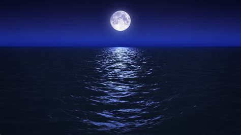 Blue Moon Ocean Calm Stock Footage Video 3357668 Shutterstock