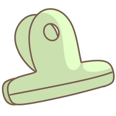 Green Paper Clip 48556382 Png