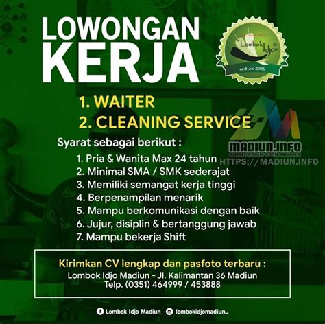 Loker Cleaning Service Madiun Terbaru Lowongan Kerja Sebagai Cleaning