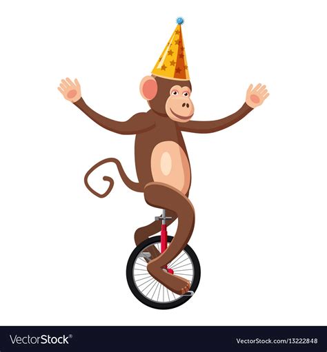 Circus monkey icon cartoon style Royalty Free Vector Image