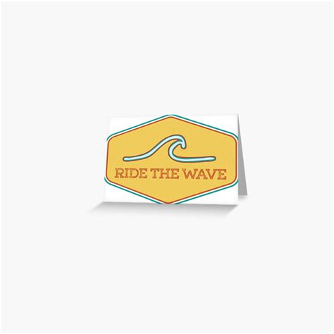 Ride The Wave Vintage Surf Sticker Greeting Card By Ericbracewell