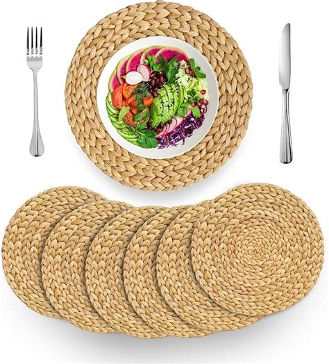 Amazon Sizes Barien Woven Placemats Round Set