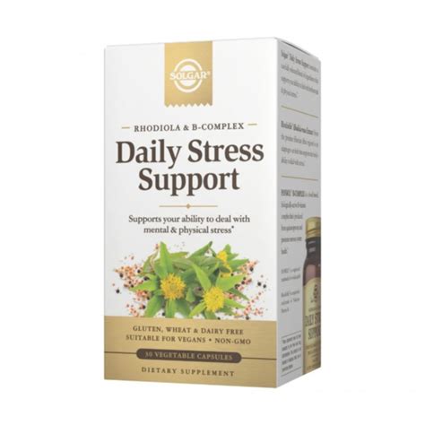 Solgar Rhodiola And B Complex Daily Stress Support 30 Vegetable Capsules