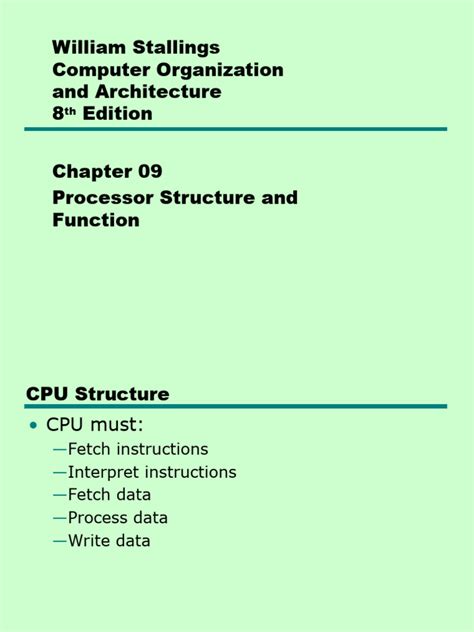 10 - Processor Structure and Function | PDF | Computer Hardware | Digital Electronics