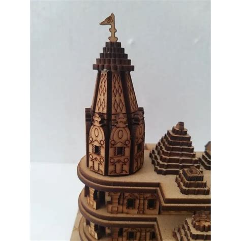 LARGE - WOODEN Ayodhya Ram Mandir Temple - Shree RAM Janam Bhumi (1176) EUR 44,33 - PicClick IT