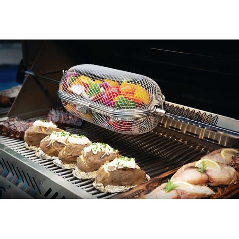 NAPOLEON Rotisserie Accessories Stainless Steel Grill Basket 64000 at Lowes.com