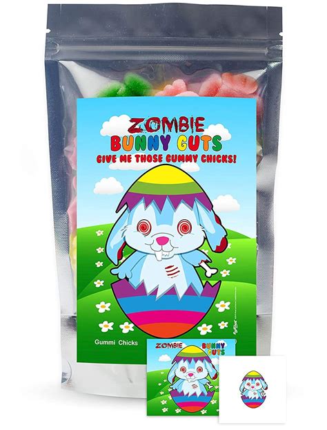 Zombie Bunny Guts Fruit Flavored Gummy Chicks Candy