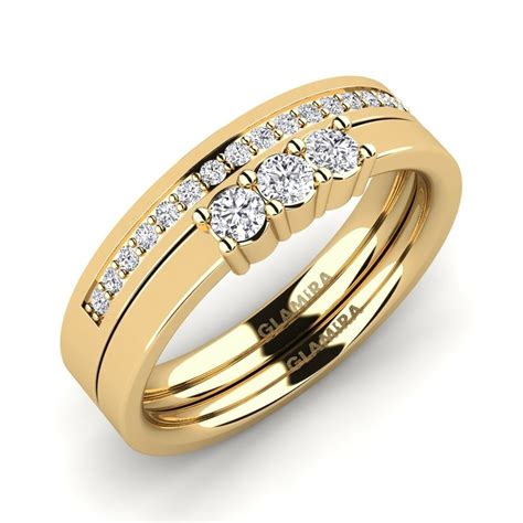 Kaufen Sie Braut Set Soulmates Mit Karat Diamant Rund Gelbgold