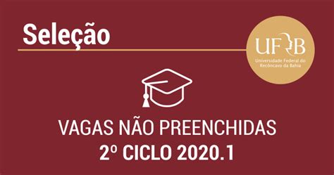 Ufrb Divulga Processo Seletivo Para Vagas N O Preenchidas No Segundo